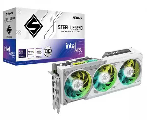 Asrock Intel Arc B580 Steel Legend 12GB OC Asrock Intel Arc B580 Steel Legend 12GB OC