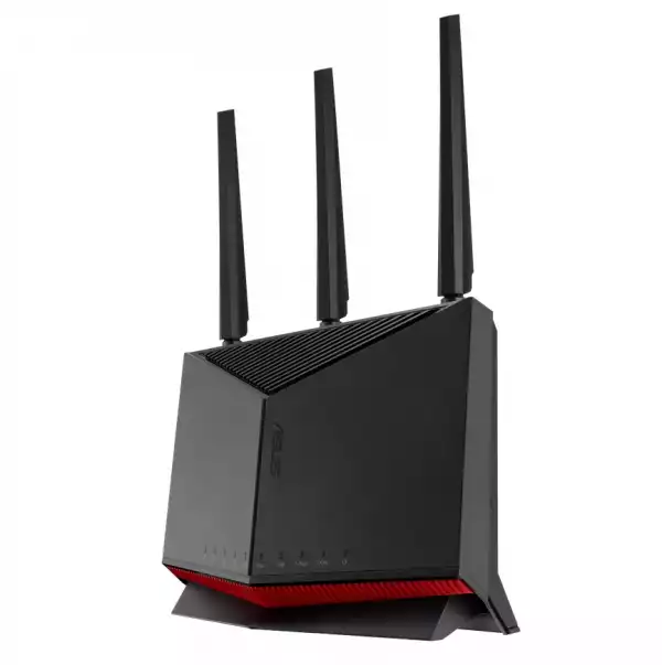 Asus Gaming Wireless Router, RT-BE86U, BE6800, Dual-Band, Quad-Core 2.6GHz CPU, 256MB/1GB Flash/RAM, 4K-QAM, MLO, 10G port, 2.5G quad-port, AiProtection Pro, Adaptive QoS, VPN Fusion, Instant Guard, IPTV, OFDMA, MU-MIMO, UTF-8 SSID, AiMesh, Black
