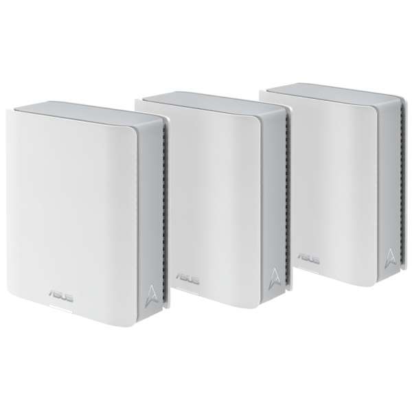 Asus Mesh WiFi system, ZenWiFi BT10 3PK, BE18000, Tri-Band, up to 810m2, Quad-Core 2.0GHz CPU, 256MB/2GB Flash/RAM, 10G dual-port, Smart Home Master SSIDs, AiProtection Pro, Adaptive QoS, VPN server/client, IPTV, OFDMA, Beamforming, AiMesh, White