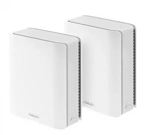 Asus Mesh WiFi system, ZenWiFi BT8 2PK, BE14000, Tri-Band, up to 540m2, Tri-Core 1.8GHz CPU, 128MB/1GB Flash/RAM, 2.5G dual-port, Smart Home Master SSIDs, AiProtection Pro, Adaptive QoS, VPN server/client, IPTV, OFDMA, AiMesh,White