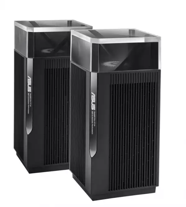 Asus Mesh WiFi system, ZenWiFi Pro XT12 2PK, AX11000, Tri-Band, coverage up to 550m2, Quad-Core 2.0GHz CPU, 256MB/1GB Flash/RAM, 2.5G dual-port, AiProtection Pro, Adaptive QoS, VPN server/client, IPTV, OFDMA, Beamforming, Link Aggregation, AiMesh, Black