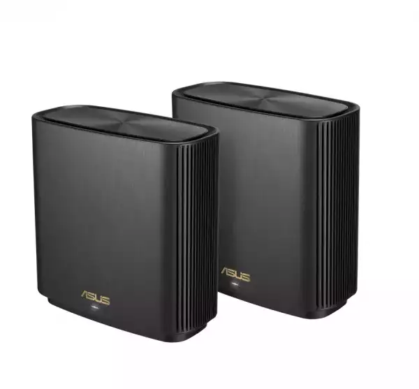 Asus Mesh WiFi system, ZenWiFi XT8 V2 2PK, AX6600, Tri-Band, coverage up to 510m2, Quad-Core 1.5GHz CPU, 256MB/512MB Flash/RAM, 2.5G port, AiProtection Pro, Adaptive QoS, VPN server/client, IPTV, OFDMA, Beamforming, AiMesh, Black