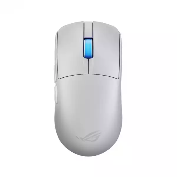 Asus ROG Harpe II Wireless Esports Gaming Mouse, 48g Lightweight, Symmetrical, AimPoint Pro 42K Optical Sensor, Optical Switches, 8K Polling, 5 Programmable Buttons, FPS Games (Moonlight White)