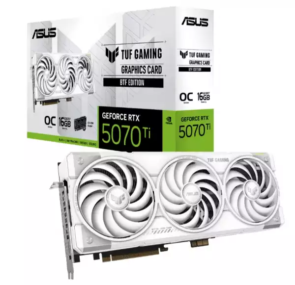 Asus TUF Gaming GeForce RTX 5070 Ti 16GB GDDR7 OC White BTF Asus TUF Gaming GeForce RTX 5070 Ti 16GB GDDR7 OC White BTF
