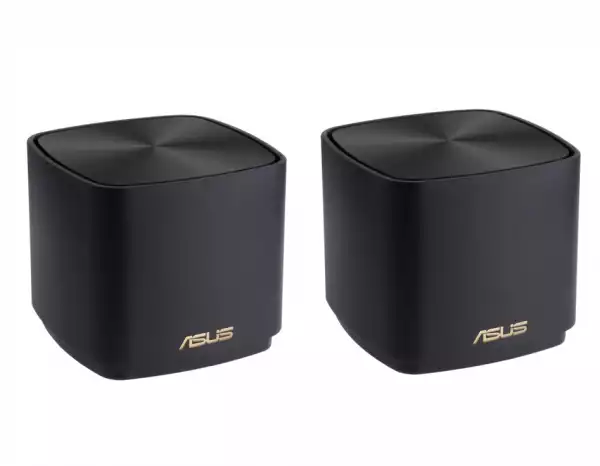 Asus Mesh WiFi, ZenWiFi XD4 Plus 2PK, AX1800, Dual-Band, coverage up to 307m2, Dual-Core CPU, 128MB/256MB Flash/RAM, Gigabit, AiProtection Classic, Traditional QoS, VPN server/client, IPTV, AiMesh, montare pe perete, Black