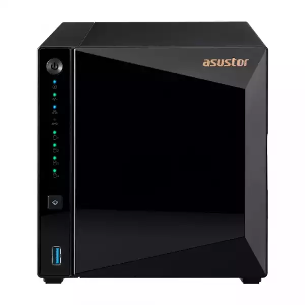 Asustor AS3304T_V2, 4 bay NAS, Realtek RTD1619B, Quad-Core, 1.7GHz, 2GB DDR4 (not ex.), 2.5GbE x1, USB3.2 Gen1 x3, WOW (Wake on WAN), Ttoolless installation, with hot-swappable tray, hardware encryption, MyArchive, EZ connect, EZ Sync, WoL, System Sleep 