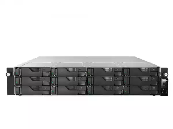 Asustor AS7212RDX, 2U 12-bay NAS, AMD Ryze 7 Pro 7745 Octa-Core 3.8GHz (up to 5.3GHz), 16GB ECC DDR5-4800 UDIMM (Max. 192GB),12 x SATA3 6Gb/s; 3.5"/2.5" HDD/SSD,1x M.2 NVMe slot (PCIe Gen5 x4), 2x GLAN 2x 10GLAN (10G/1G), Redundant 550W, Rail Kit, Black