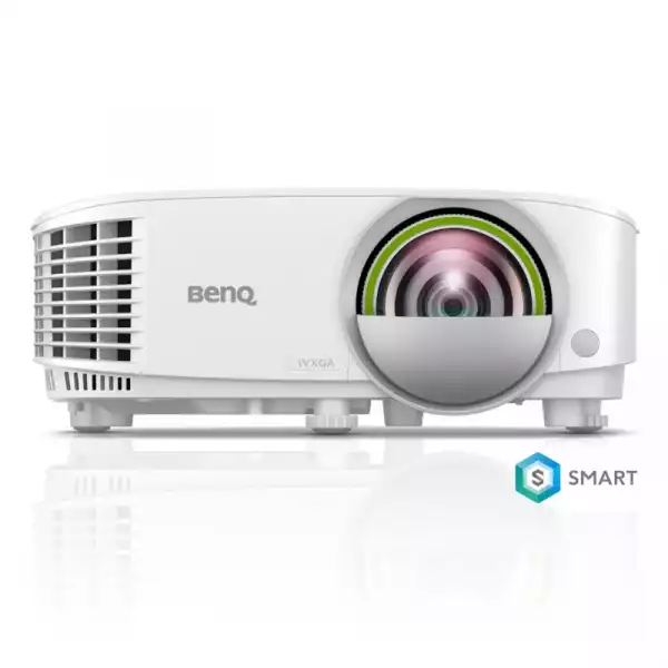 BenQ EW800ST, Short Throw, Wireless Android-based Smart Projector, DLP, WXGA (1280x800), 16:10, 3300 Lumens, 20000:1, Speaker 2W, USB Reader for PC-Less Presentations, Built-in Firefox, LAN, BT 4.0, Dual Band WiFi, 3D, Lamp 200W, up to 15000 hrs, White