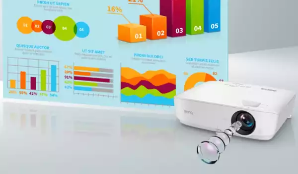 BenQ MS536, DLP, SVGA (800x600), 20 000:1, 4000 ANSI Lumens, Zoom 1.2x, Glass Lenses, Auto Vertical Keystone, Infographic Mode, Speaker 2W, 2xVGA, 2xHDMI, S-Video, RCA, VGA out,  Audio In/Out, RS232, USB A 1.5A, 2.6 kg, White