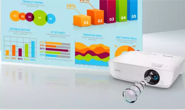 BenQ MX536, DLP, XGA (1024x768), 20 000:1, 4000 ANSI Lumens, Zoom 1.2x, Glass Lenses, Auto Vertical Keystone, Infographic Mode, Speaker 2W, 2xVGA, 2xHDMI, S-Video, RCA, VGA out,  Audio In/Out, RS232, USB A 1.5A, 2.6 kg, White