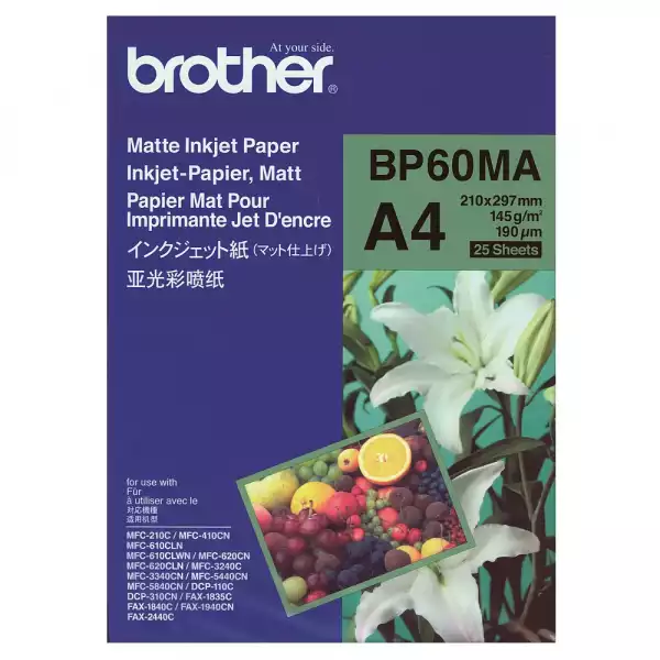 BROTHER BP60MA inkjet paper A4 matt package with 25 sheets 145 g/m2