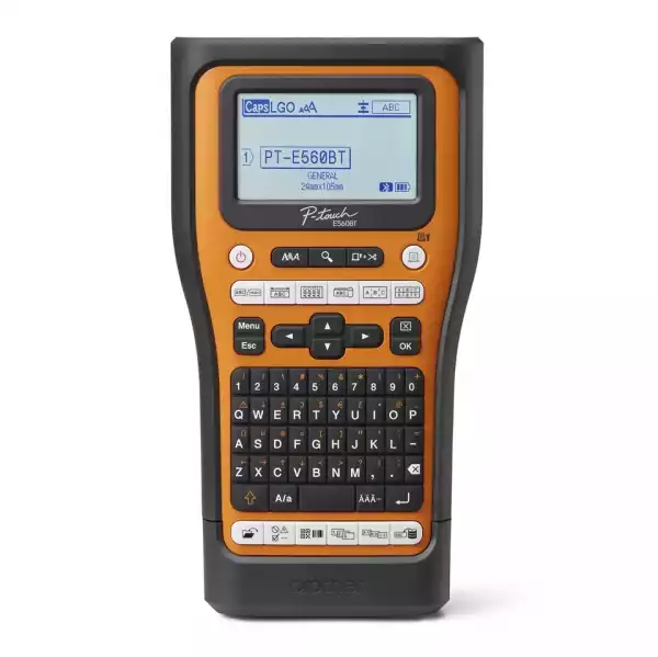 Brother PT-E560BTSP Handheld Industrial Labelling system + 1x TZEFX231, TZES241, TZES251, TZES651