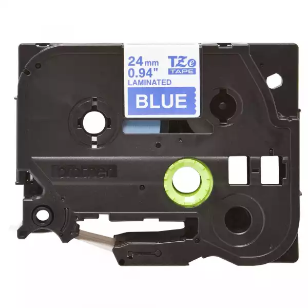 Brother TZe-555 Labelling Tape Cassette – White On Blue, 24mm wide