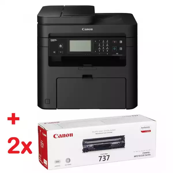 Canon i-SENSYS MF237w Printer/Scanner/Copier/Fax + 2x Canon CRG-737