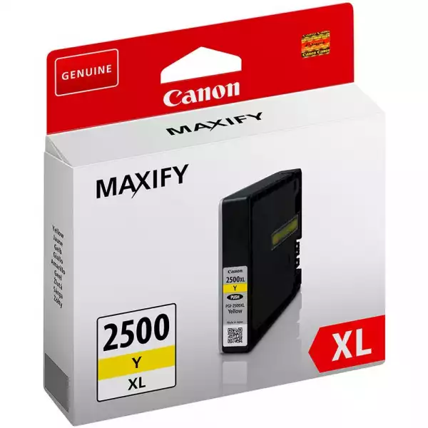 Canon PGI-2500XL Y + Canon Plus Glossy II PP-201, 10x15 cm, 100 sheets