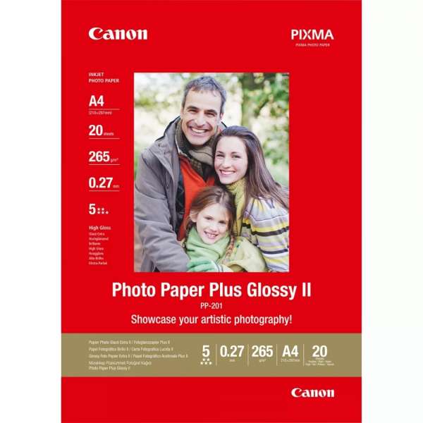 Canon Plus Glossy II PP-201, A4, 20 sheets Canon Plus Glossy II PP-201, A4, 20 sheets