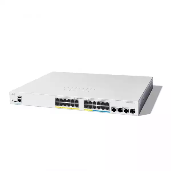 CISCO Catalyst 1300 24-Port Switch / 8-Port 2.5GE + 16-Port 1GE PoE+ with 375W power budget 4 x 10G SFP+ Uplinks