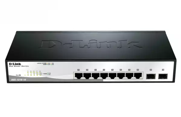 D-Link 10-Port Gigabit Smart Switch with 2 SFP ports