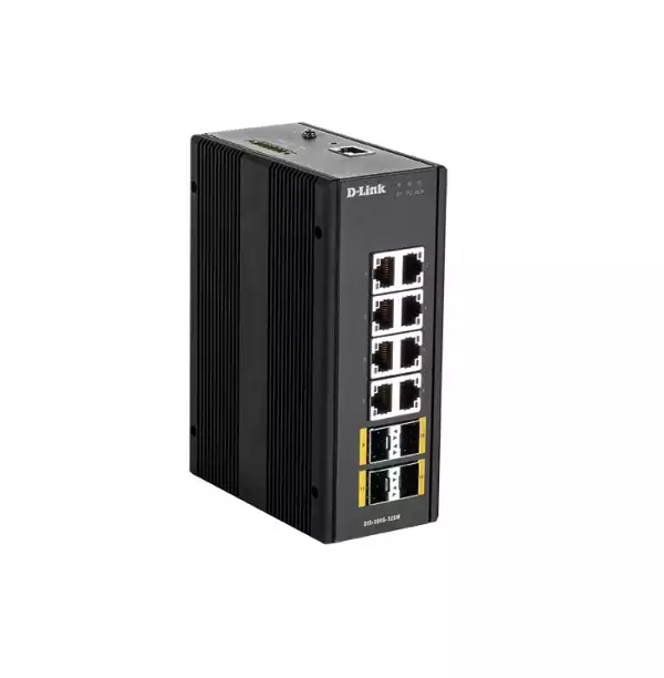 D-Link 12 Port L2 Managed Switch with 8 x 10/100/1000BaseT(X) ports & 4 x 100/1000BaseSFP ports