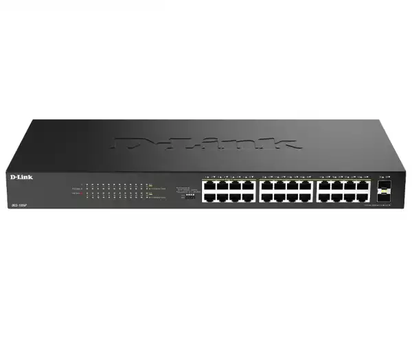 D-Link 24-Port Desktop Gigabit PoE Switch with 2 x 100/1000Mbps Combo Ports