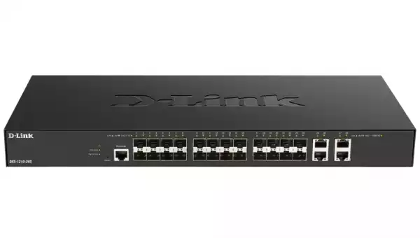 D-Link 24x10G SFP+  ports + 4x10G Base-T ports Smart Managed Switch