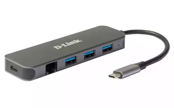 D-Link 5-in-1 USB-C Hub with Gigabit Ethernet/Power Delivery