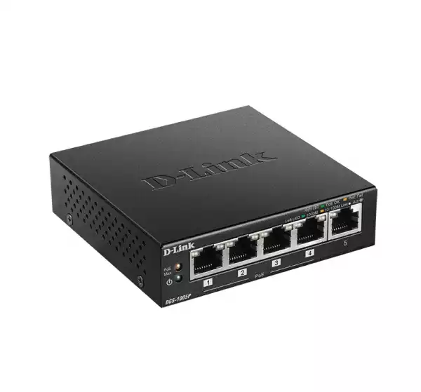 D-Link 5-Port Desktop Gigabit PoE+ Switch