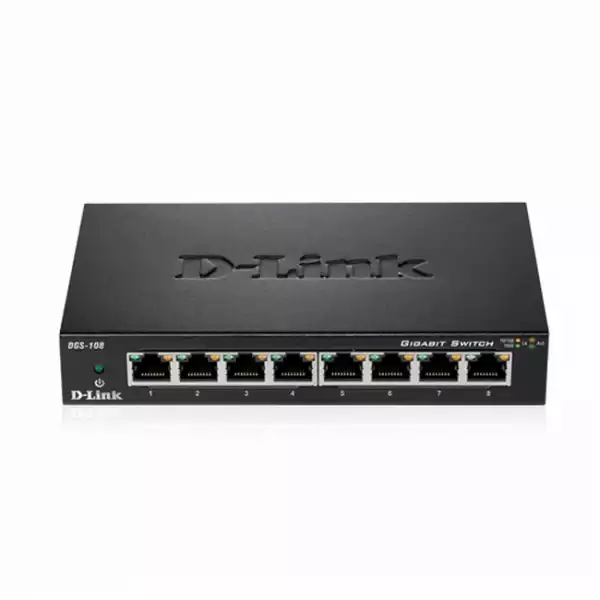 D-Link 8-port 10/100/1000 Gigabit Metal Housing Desktop Switch