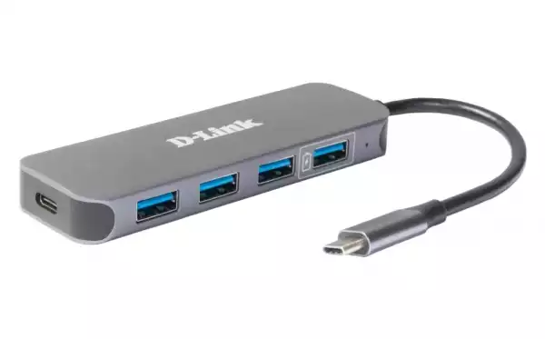 D-Link USB-C to 4-Port USB 3.0 Hub with Power Delivery