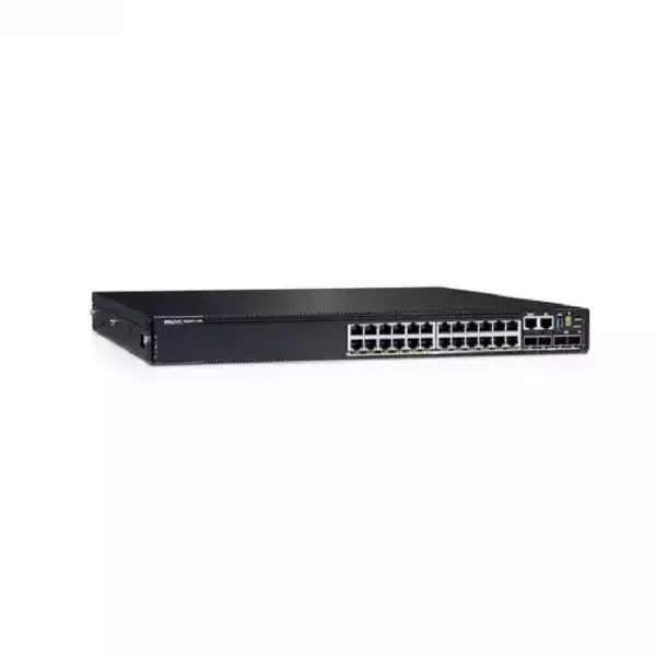 Dell EMC PowerSwitch N2224PX-ON, 24x1/2.5G, PoE 30W/60W, 4x25G, 2x40G Stacking, 1xAC PSU, IO/PS airflow, OS6, Lifetime Limited Hardware Warranty