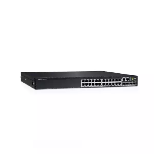 Dell EMC Powerswitch N2224X-ON, 24x1/2.5G, 4x25G, 2x40G Stacking, 1xAC PSU, IO/PS airflow, OS6, Lifetime Limited Hardware Warranty