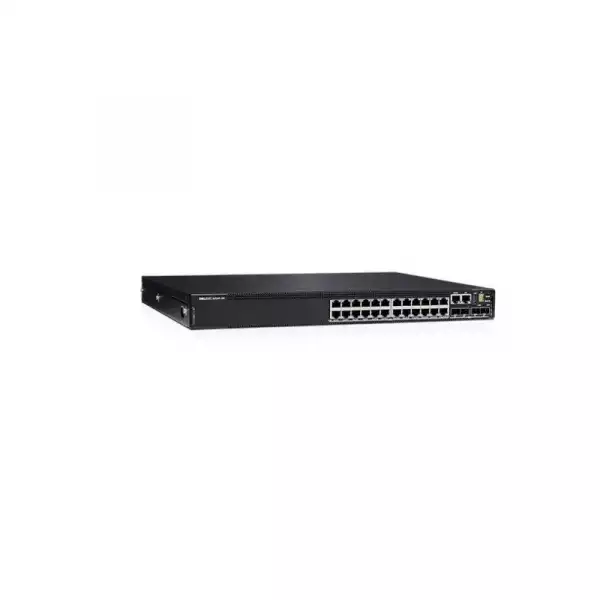 Dell EMC PowerSwitch N3224F-ON, 24x1G SFP, 4x10G SFP+, 2x100G QSFP28, 1xAC PSU, IO/PS, OS6, Lifetime Limited Hardware Warranty