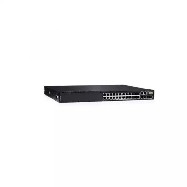Dell EMC PowerSwitch N3224T-ON, 24x1G RJ-45, 4x10G SFP+, 2x100G QSFP28, 1xAC PSU, IO/PS, OS6, Lifetime Limited Hardware Warranty