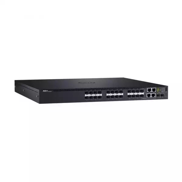 Dell Networking S3148, L3, 48x 1GbE, 2xCombo, 2x 10GbE SFP+ fixed ports, Stacking, IO to PSU airflow, 1x AC PSU, LLW 210-AIMR