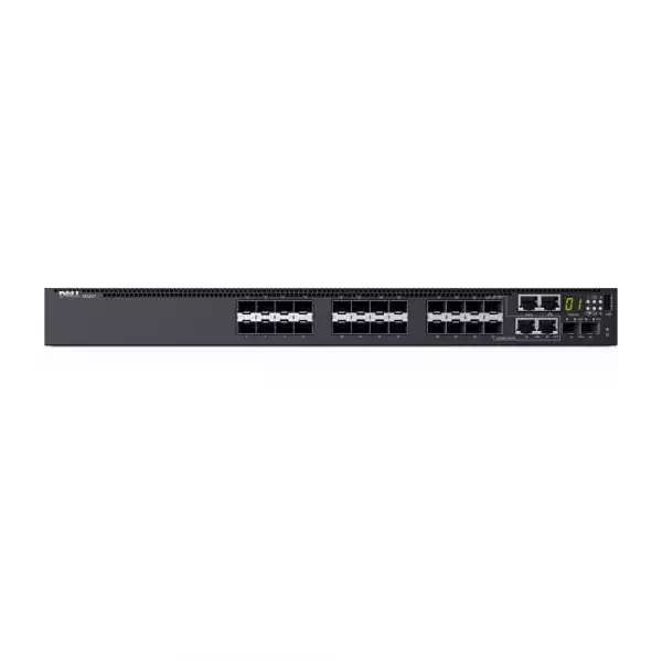 Dell Networking S3148P, L3, PoE+, 48x 1GbE, 2x Combo, 2x 10GbE SFP+ fixed ports, Stacking, IO to PSU air, 1x 1100w AC PS, 1Y PS NBD, STOCK Smart Value, 210-AIMP
