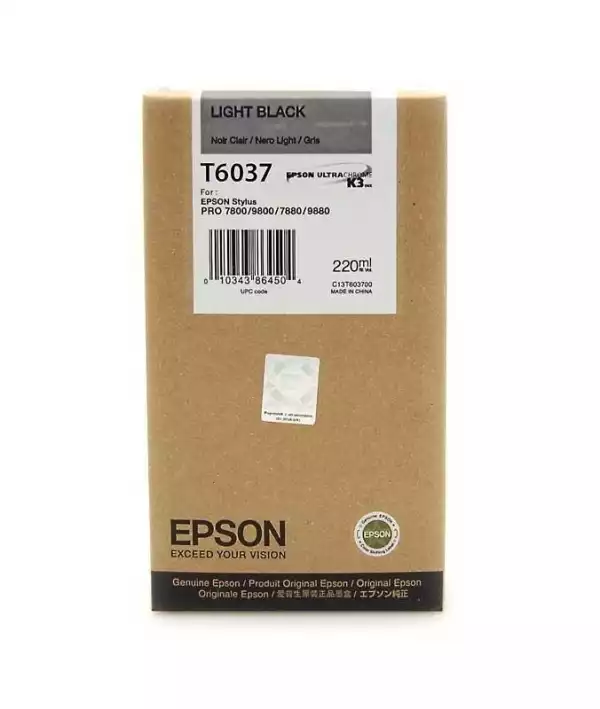 EPSON 5LB T6037 CARTOUCHE D’ENCRE GRIS standard capacité 220ml 1-pack