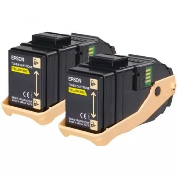 Epson AL-C9300N Double Pack Toner Cartridge Yellow, 7.5k x2