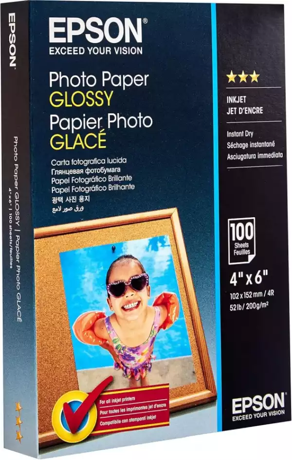 EPSON Photo paper glossy 100x150mm 100 sheets 1-pack