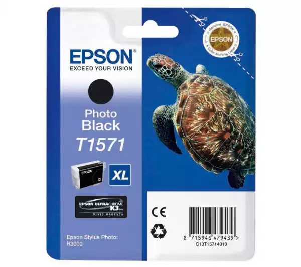 EPSON 5LB T1571 ink cartridge black standard capacity 1-pack blister without alarm