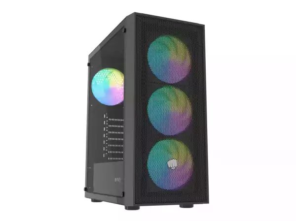 Fury PC Case Shobo SH8 ARGB Midi Tower, Window, Black