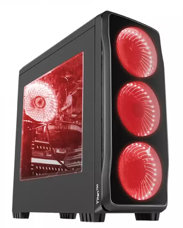 Genesis Case Titan 750 Red Midi Tower Usb 3.0
