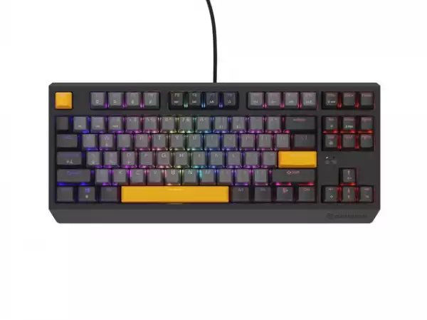 Genesis Gaming Keyboard Thor 230 TKL Anchor Gray Negative US RGB Mechanical Outemu Red