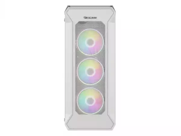 Genesis Gaming PC Case IRID 505 ARGB V2 Midi Tower Window White