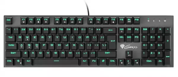 Genesis Mechanical Gaming Keyboard Thor 300 Tkl Green Backlight Outemu Blue Switch Us Layout