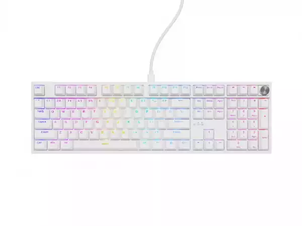 Genesis Mechanical Gaming Keyboard Thor 404 White RGB Backlight Gateron Yellow Pro, US Layout