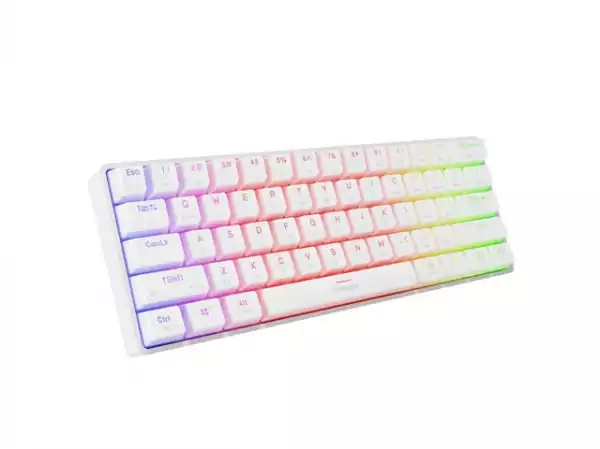 Genesis Mechanical Gaming Keyboard Thor 660 G2 Wireless RGB Backlight WHITE GATERON RED