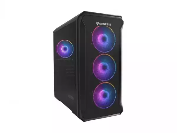 Genesis PC Case Irid 503 ARGB V2 MATX Mini Tower Window, Black