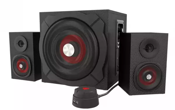 Genesis Speakers Helium 600 60W Rms 2.1 Black Wired Remote Control