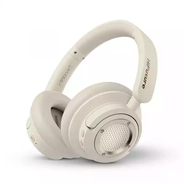 HiFuture FutureTour X Champagne Gold, Hybrid Active Noise Canceling, 35-Hour Playtime, Memory Protein Foam Cover, AI Enhanced Crystal-Clear Call, Wireless 5.4, AUX Cable