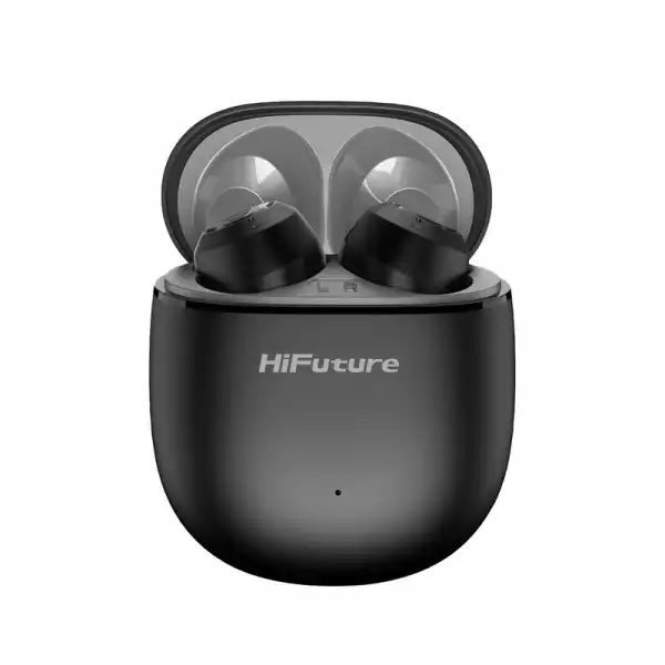 HiFuture OlymBuds3 Black, Comfort Fit TWS Earbuds, Powerful Bass, 25Hours Playtime, Wireless 5.3, 6MM Driver, Comfort Fit, Super Light Weight